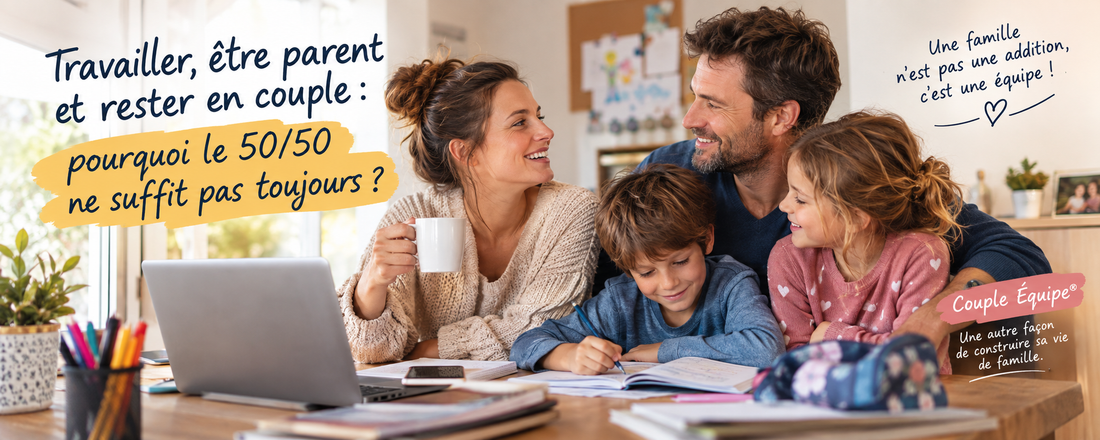 couple heureux avec leurs enfants et dans leur parentalité